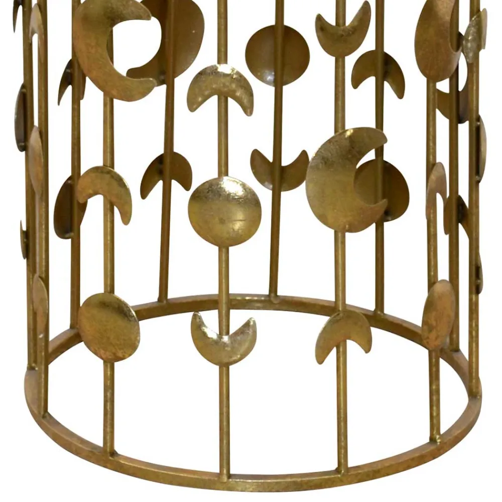 Wohnen Spiegel Beistelltisch auf Säulengestell mit Monden - Teameus