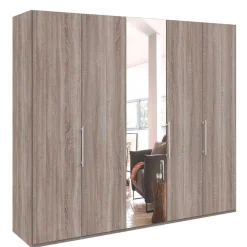 Wohnen Spiegel Kleiderschrank in Holz-Nachbildung - Crenba