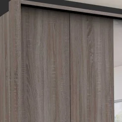 Wohnen Spiegel Kleiderschrank in Holz-Nachbildung - Crenba