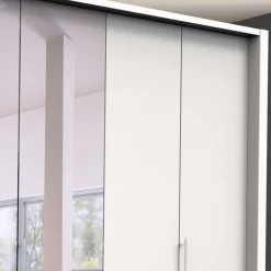 Wohnen Weiße Möbel|Glasmöbel*Spiegel Kleiderschrank mit Falttüren - Donpiave