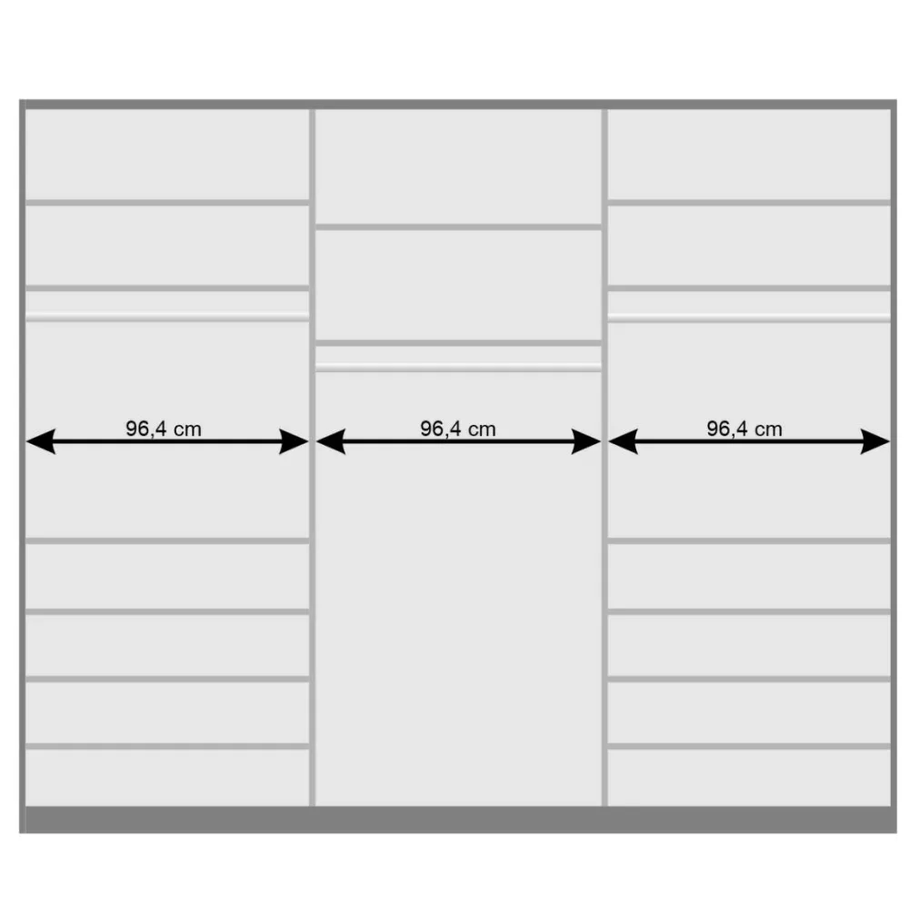 Wohnen Weiße Möbel|Glasmöbel*Spiegel Kleiderschrank mit Falttüren - Donpiave