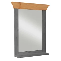 Wohnen Spiegel mit Ablage und Holzrahmen zweifarbig - Glams
