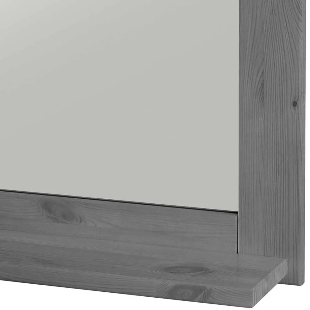 Wohnen Spiegel mit Ablage und Holzrahmen zweifarbig - Glams