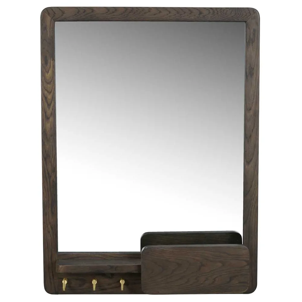 Wohnen Spiegel mit Briefablage & Schlüsselhaken - Cora