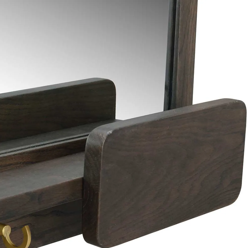 Wohnen Spiegel mit Briefablage & Schlüsselhaken - Cora