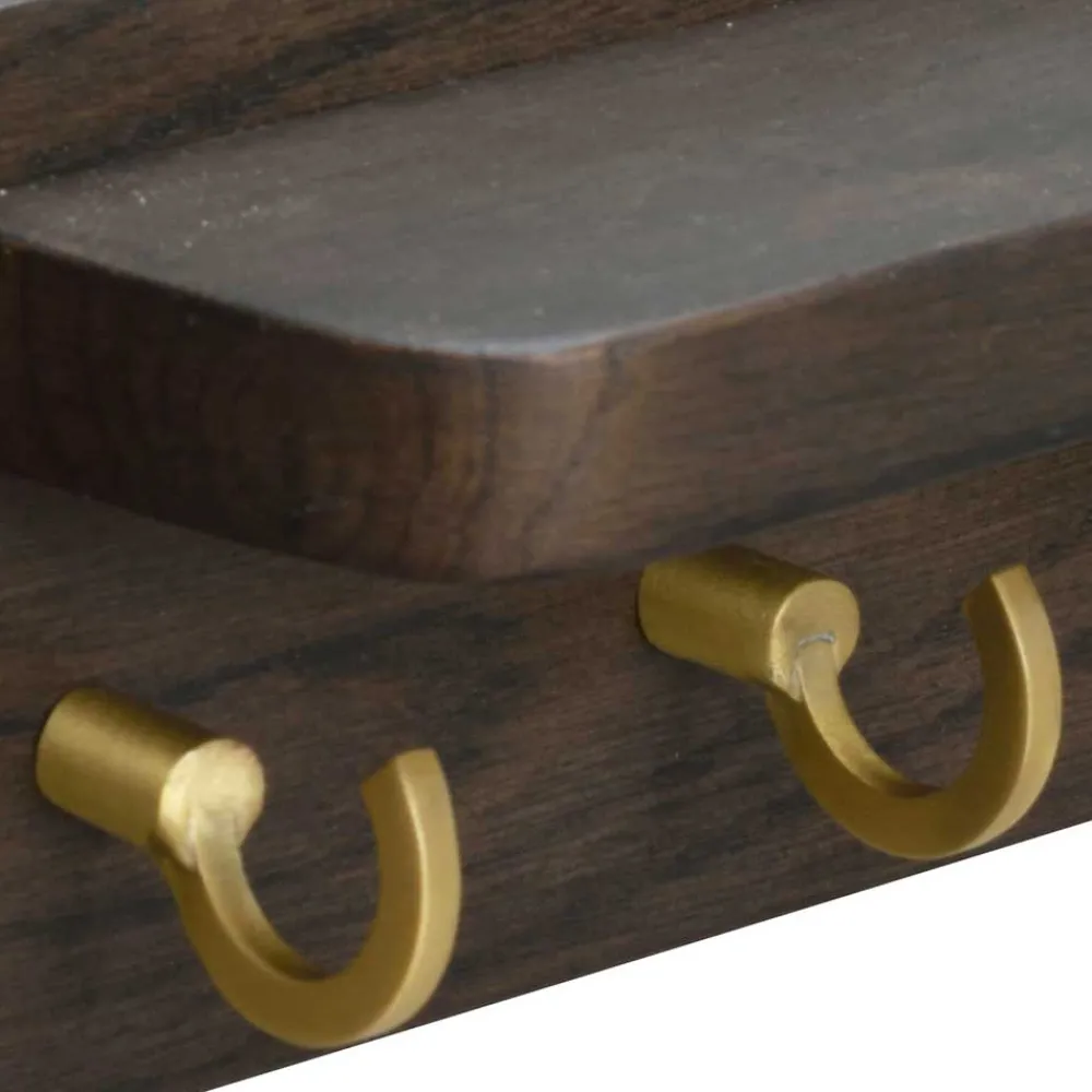 Wohnen Spiegel mit Briefablage & Schlüsselhaken - Cora