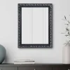 Wohnen Spiegel mit Holzrahmen in Schwarz Silber - Aphrano