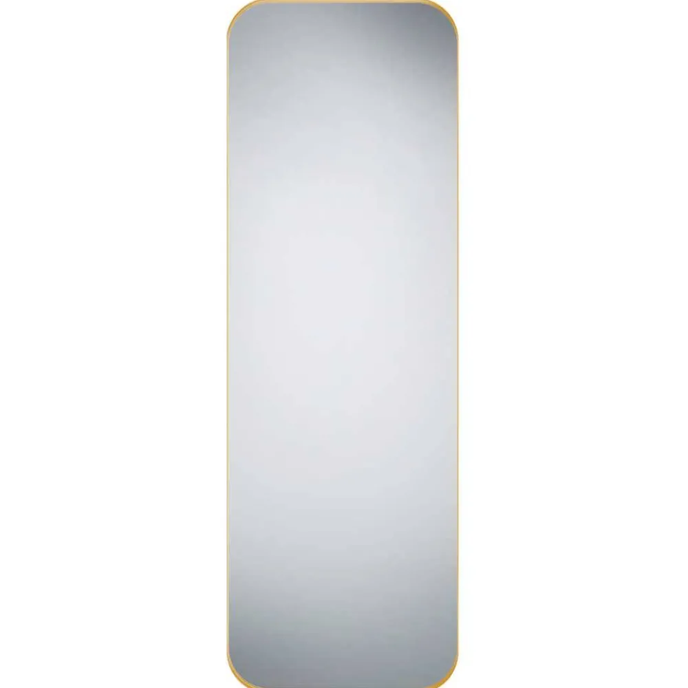 Wohnen Spiegel mit schmalem Metallrahmen in Gold - Reddnas
