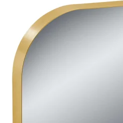 Wohnen Spiegel mit schmalem Metallrahmen in Gold - Reddnas