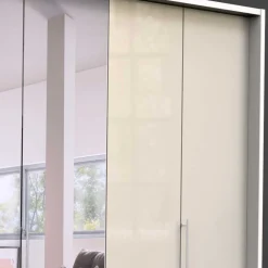 Wohnen Weiße Möbel|Glasmöbel*Spiegel Schlafzimmerschrank mit Falttüren - Zidarie