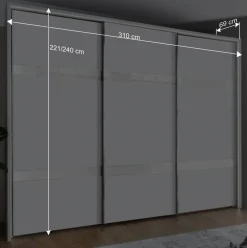 Wohnen Weiße Möbel|Glasmöbel*Spiegel Schlafzimmerschrank mit Falttüren - Zidarie