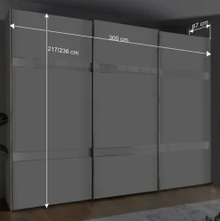 Wohnen Weiße Möbel|Glasmöbel*Spiegel Schlafzimmerschrank mit Falttüren - Zidarie