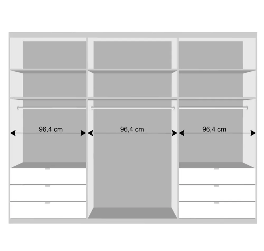 Wohnen Weiße Möbel|Glasmöbel*Spiegel Schlafzimmerschrank mit Falttüren - Zidarie