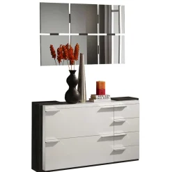 Wohnen Garderoben|Garderoben*Spiegel Set & Schuhschrank - Alexandra (zweiteilig)