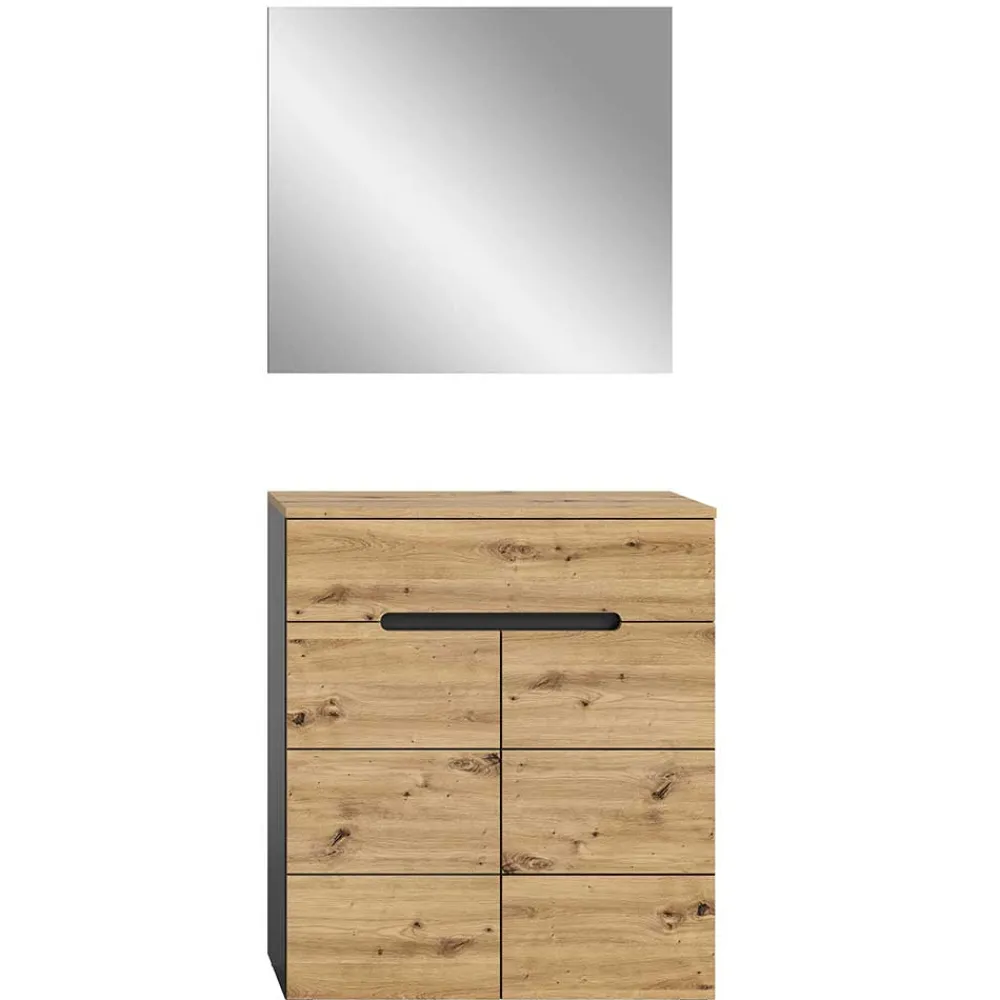 Wohnen Spiegel und Schuhkommode Set - Norja (zweiteilig)