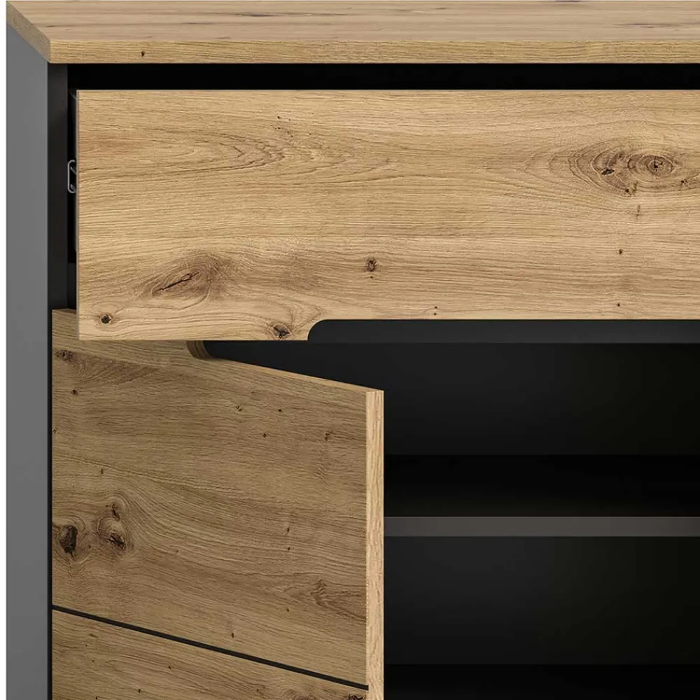 Wohnen Spiegel und Schuhkommode Set - Norja (zweiteilig)