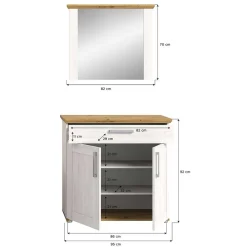 Wohnen Garderoben|Garderoben*Spiegel und Schuhkommode Set - Tocella (zweiteilig)