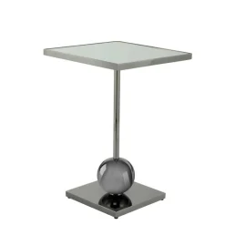 Wohnen Spiegelglas-Beistelltisch mit Säulengestell - Mandarino