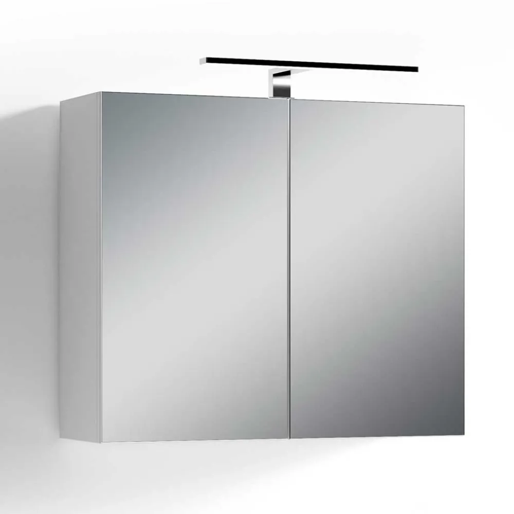 Wohnen Spiegelschrank mit Doppeltür in Weiß - Niam