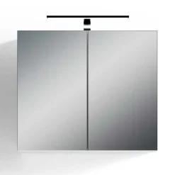 Wohnen Spiegelschrank mit Doppeltür in Weiß - Niam