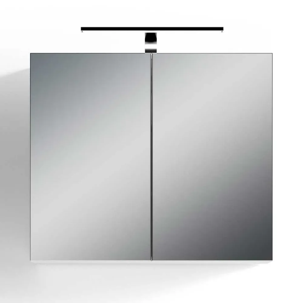 Wohnen Spiegelschrank mit Doppeltür in Weiß - Niam