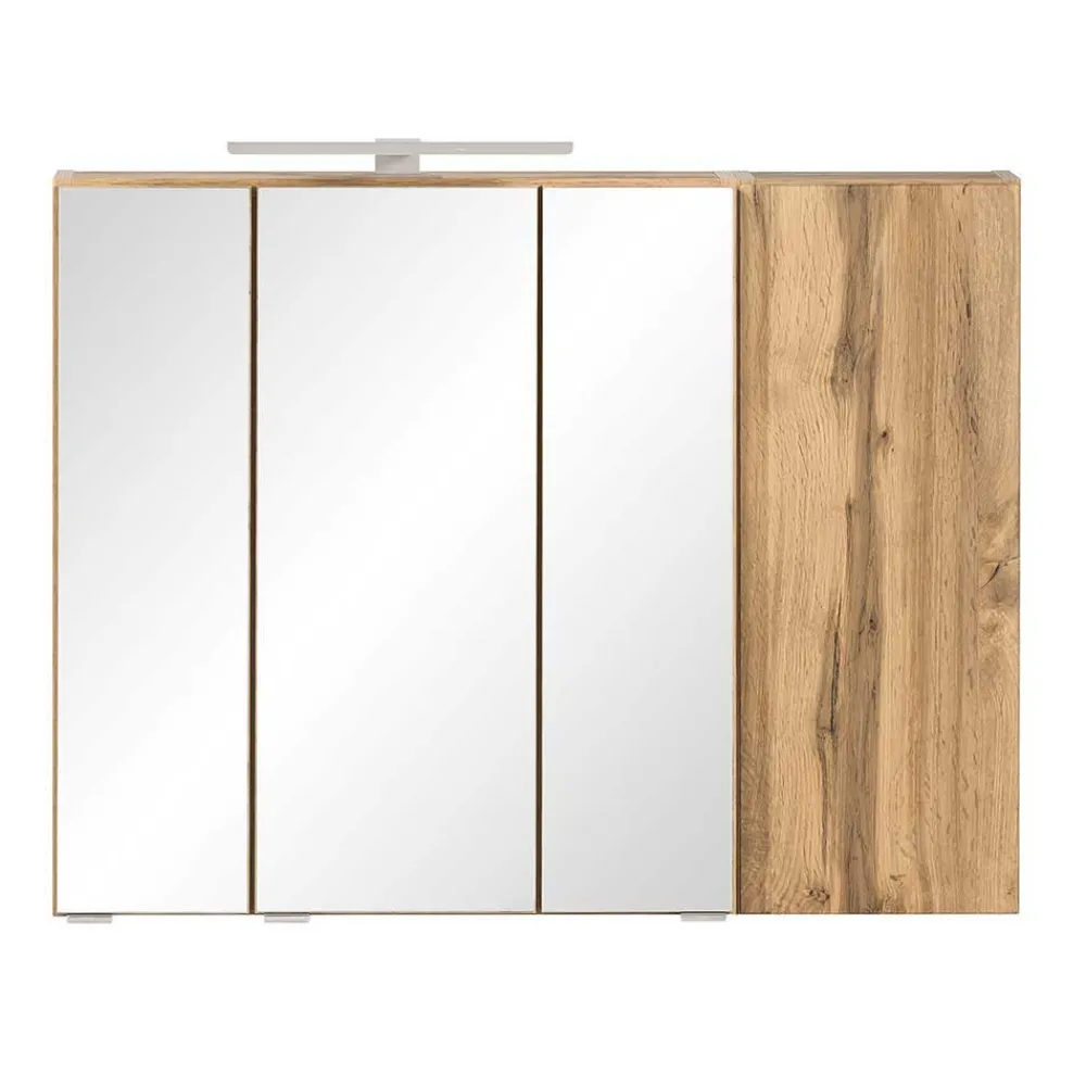 Wohnen Spiegelschrank 4-türig & Unterbeckenschrank - Mia (zweiteilig)