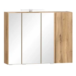 Wohnen Spiegelschrank 4-türig & Unterbeckenschrank - Mia (zweiteilig)