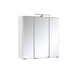 Wohnen Badezimmer Komplett*Spiegelschrank und Waschtisch Concetada in Hochglanz Weiß (zweiteilig)