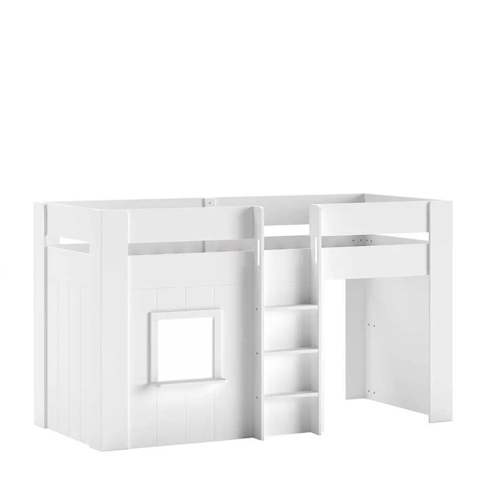 Kinder Wohnen Spielbett mit Hütte 120 cm hoch - Aramo