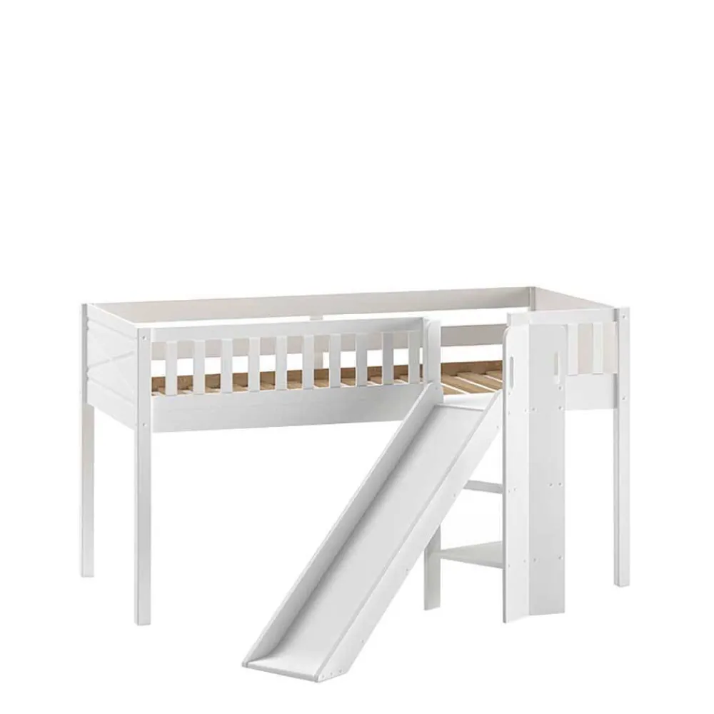 Kinder Wohnen Spielbett mit schräger Rutsche Frühlingsmotive - Annimo