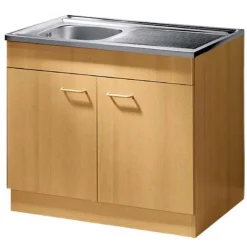 Wohnen Küchenschränke*Spülenschrank Aronda in Buche Dekor