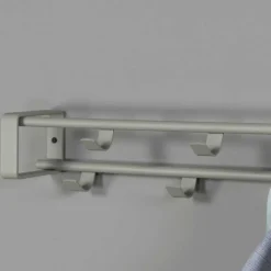 Wohnen Stahl 7 Haken Garderobe in Graugrün - Azulon