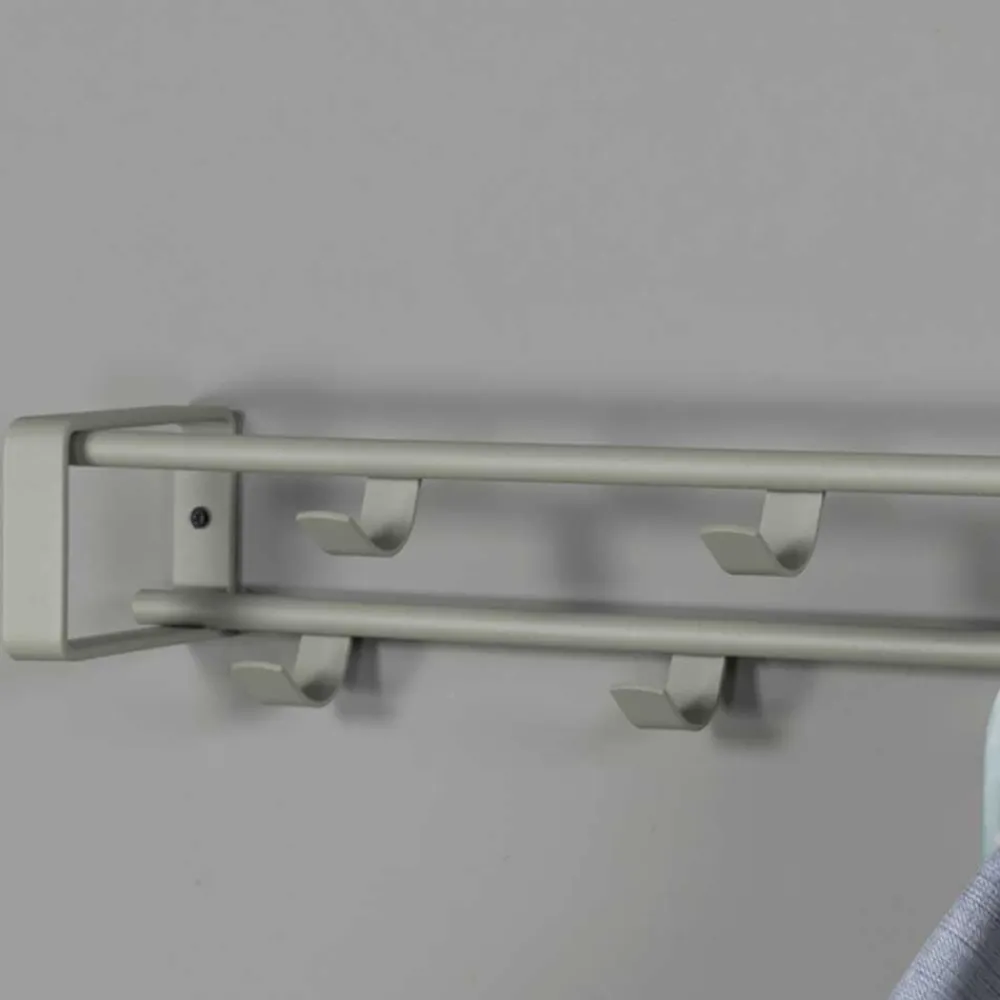 Wohnen Stahl 7 Haken Garderobe in Graugrün - Azulon