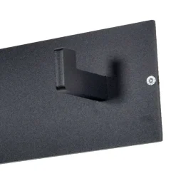 Wohnen Bürogarderoben*Stahl Garderobe Hakenleiste in Schwarz - Sefino