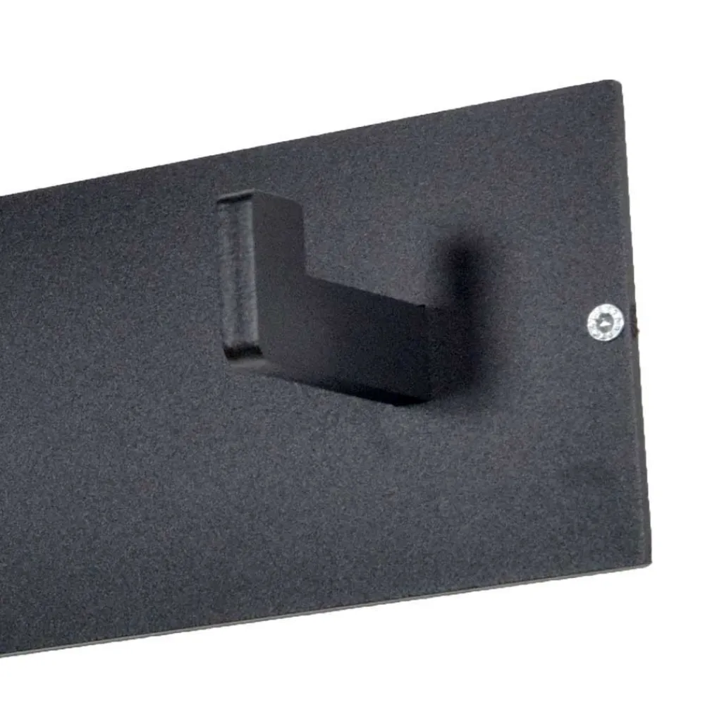 Wohnen Bürogarderoben*Stahl Garderobe Hakenleiste in Schwarz - Sefino