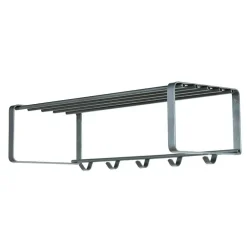 Wohnen Stahl Garderoben Set in Nickelfarben - Mazurra (zweiteilig)