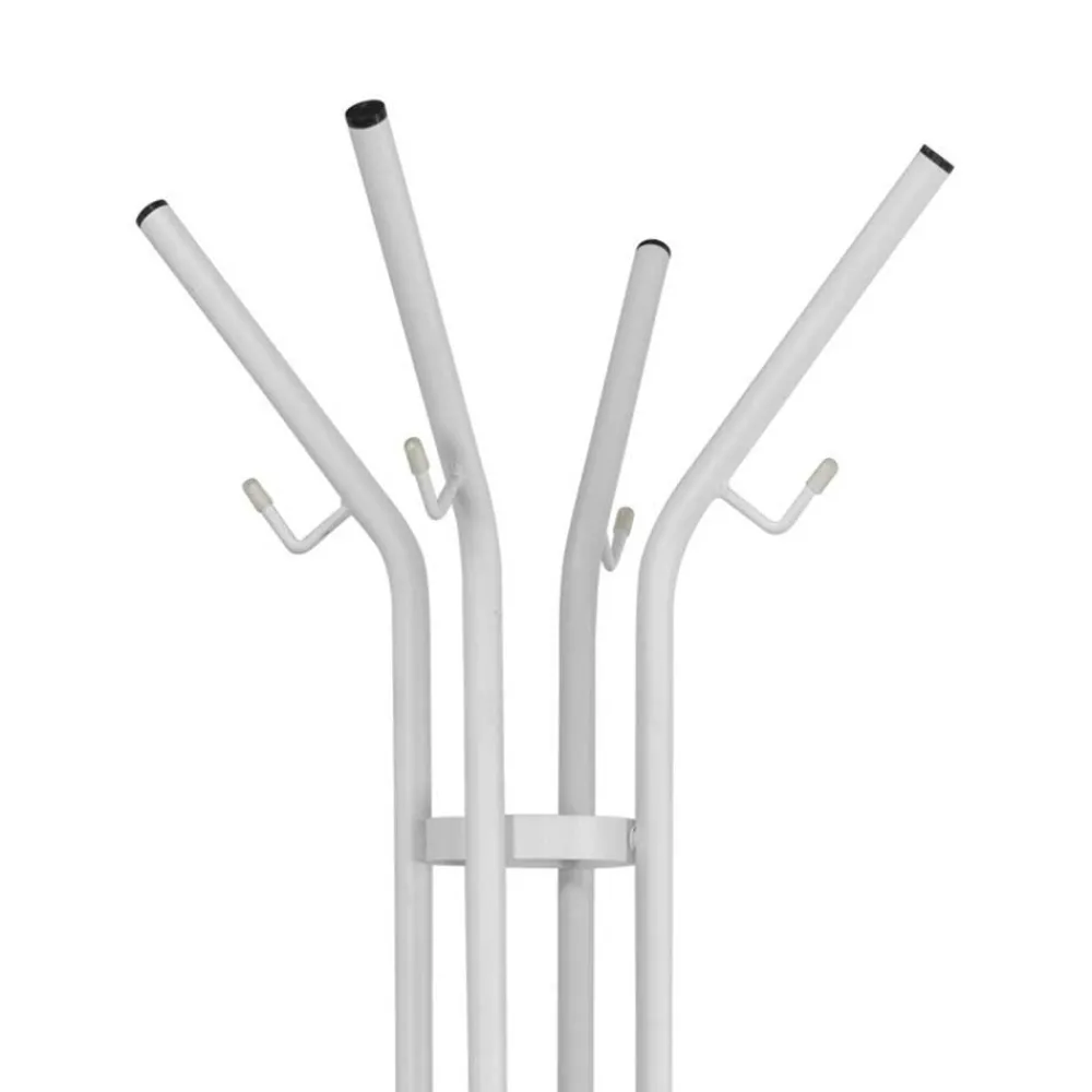 Wohnen Kleiderständer|Bürogarderoben*Stahl Garderobenständer in Weiß - Enzigo