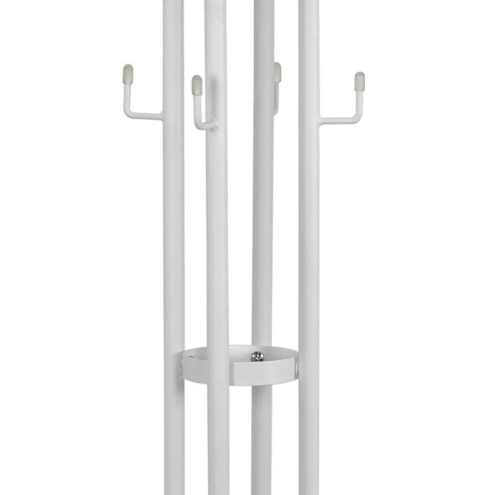 Wohnen Kleiderständer|Bürogarderoben*Stahl Garderobenständer in Weiß - Enzigo