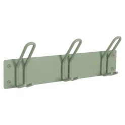 Wohnen Bürogarderoben*Stahl Hakenleiste mit drei Doppel-Haken - Mecia