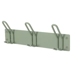 Wohnen Bürogarderoben*Stahl Hakenleiste mit drei Doppel-Haken - Mecia