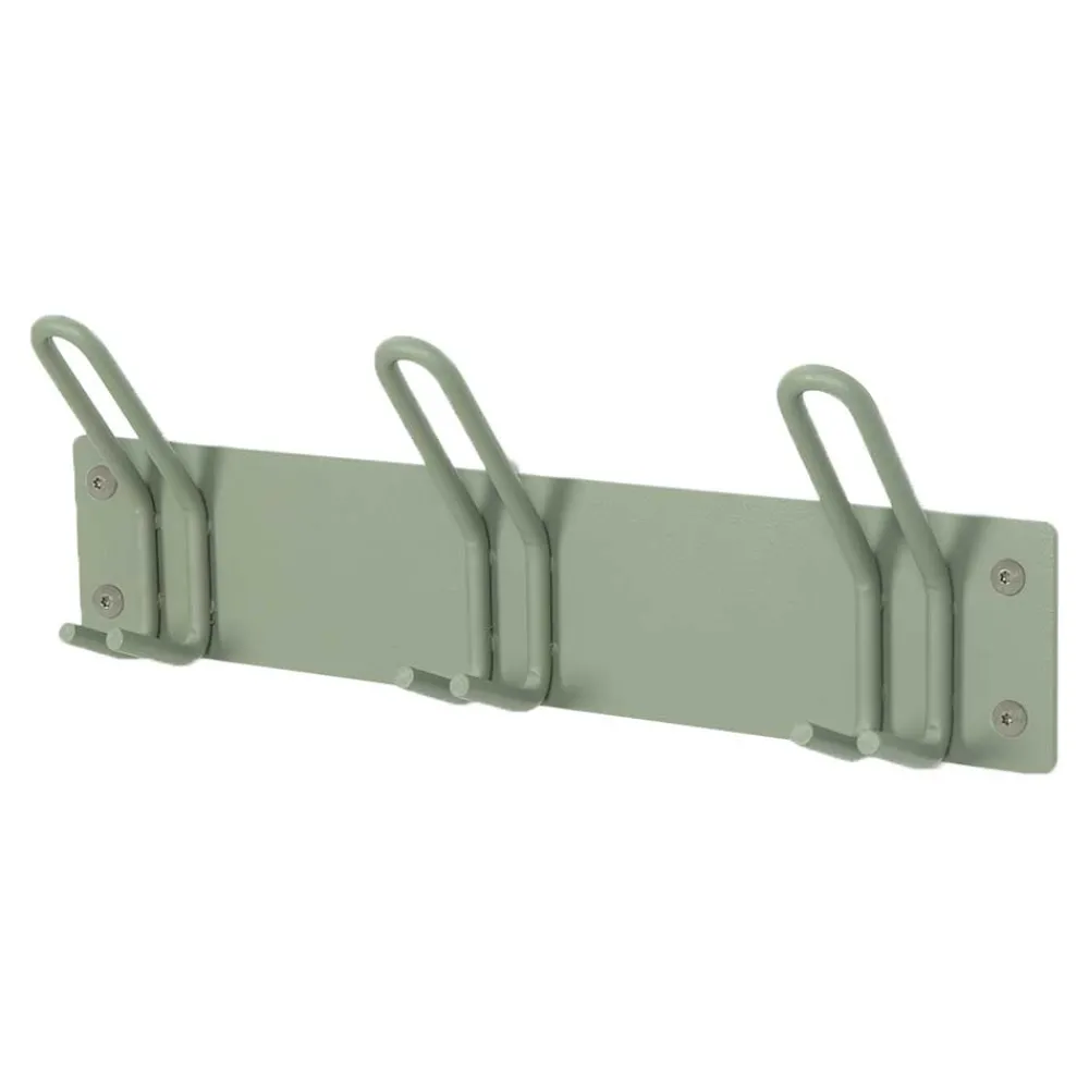 Wohnen Bürogarderoben*Stahl Hakenleiste mit drei Doppel-Haken - Mecia