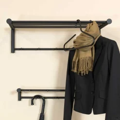 Wohnen Stahl Hängegarderobe in Schwarz - Sortho