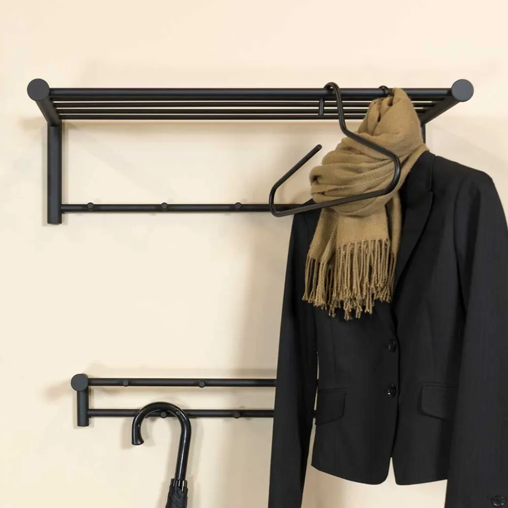 Wohnen Stahl Hängegarderobe in Schwarz - Sortho