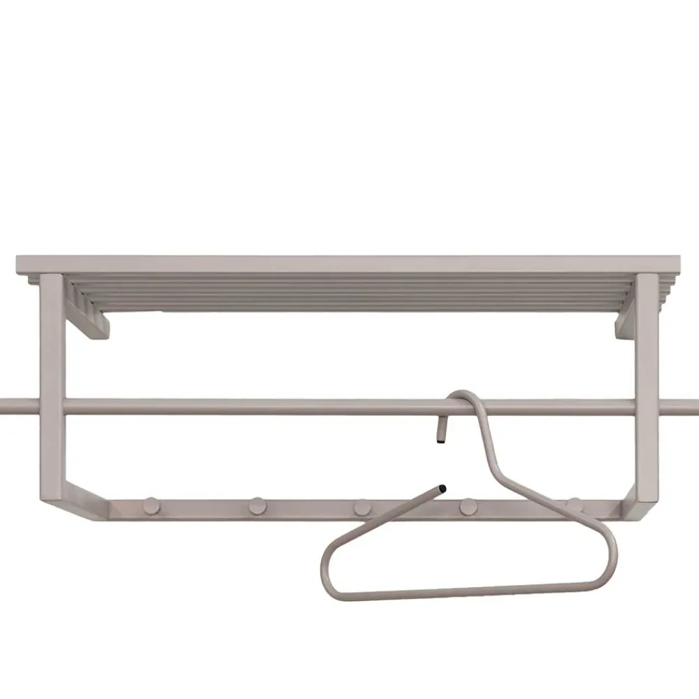 Wohnen Stahl Hängegarderobe in Taupe - Helias