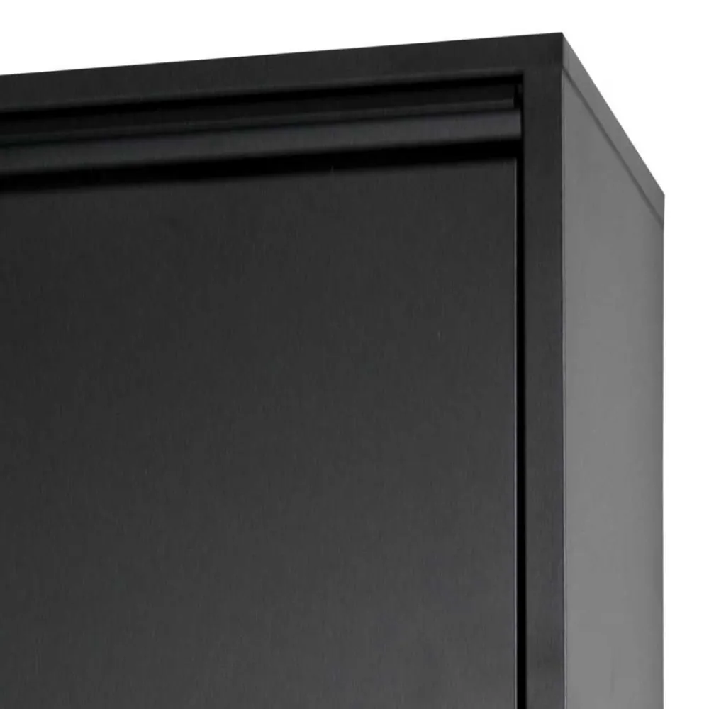 Wohnen Stahl Schuhkipper in Schwarz - Drahina