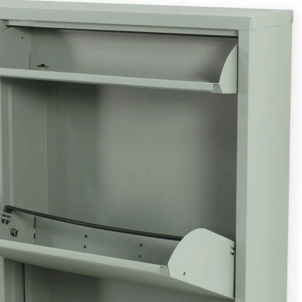 Wohnen Stahl Schuhschrank in Graugrün - Ciudad