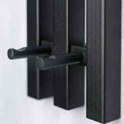 Wohnen Stahl T-Design Wandgarderobe in Schwarz - Brittania