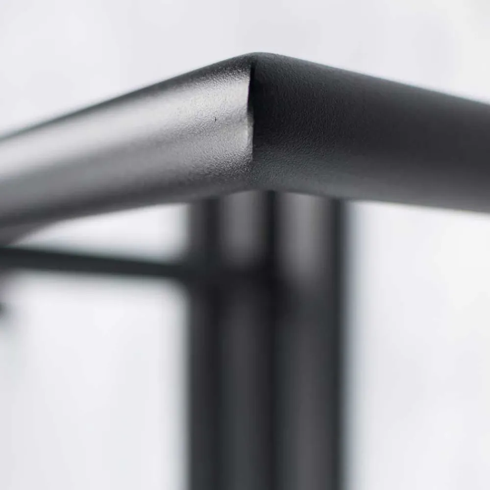 Wohnen Stahl T-Design Wandgarderobe in Schwarz - Brittania