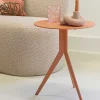 Wohnen Küchentische|Esszimmertische*Stahl-Beistelltisch in Terracotta - Mala