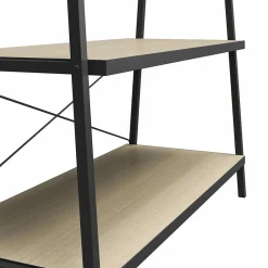 Wohnen Schwarze Möbel|Loft Möbel*Standgarderobe mit Schuhablage - Kaivason